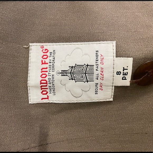 Vintage London Fog Light Brown Trench Coat 8P - Picture 4 of 4